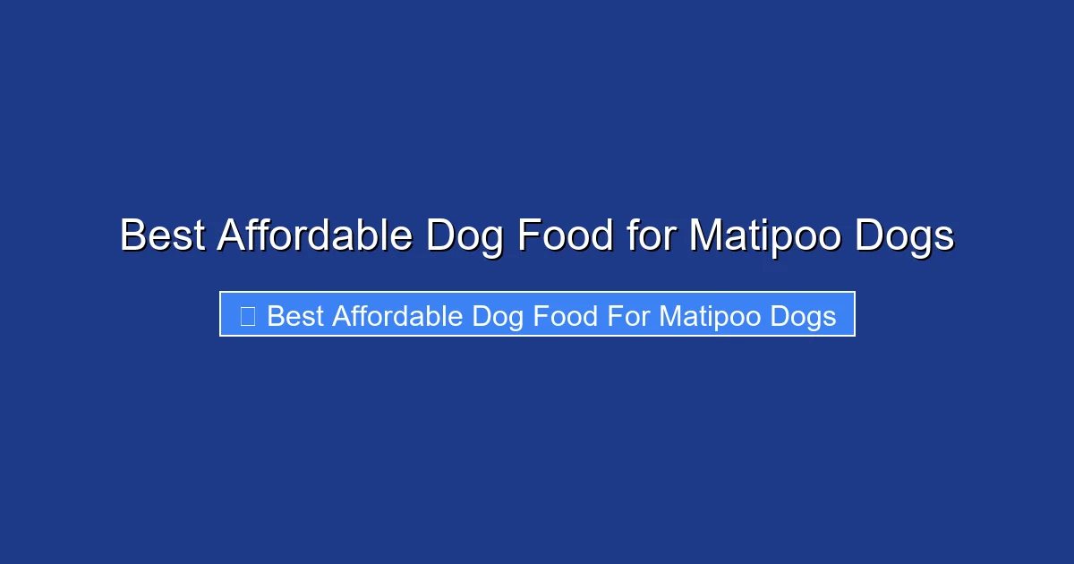 Best Affordable Dog Food for Matipoo Dogs