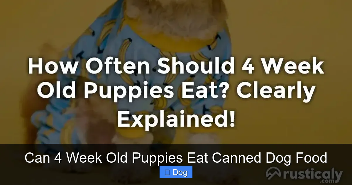 Can 4 Week Old Puppies Eat Canned Dog Food
