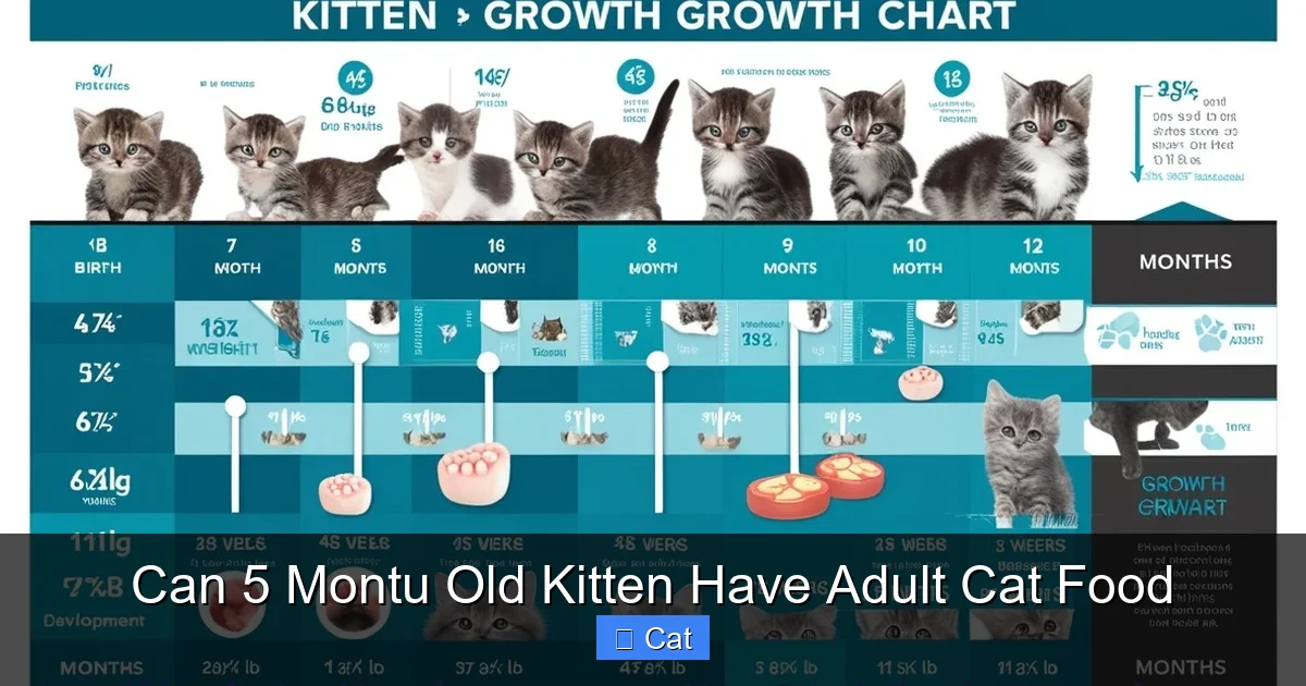 Can 5 Montu Old Kitten Have Adult Cat Food
