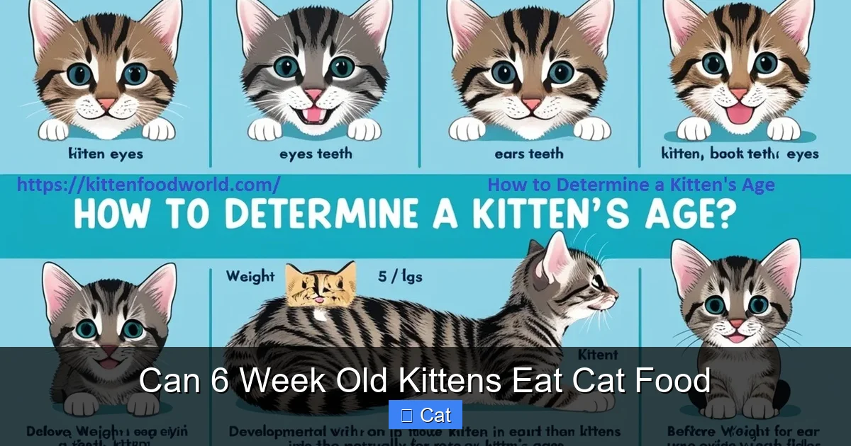 Can 6 Week Old Kittens Eat Cat Food