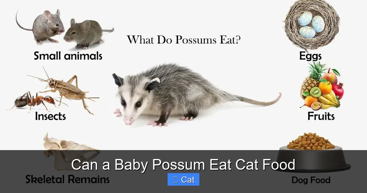 Can a Baby Possum Eat Cat Food