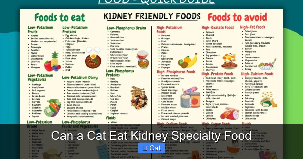 Can a Cat Eat Kidney Specialty Food