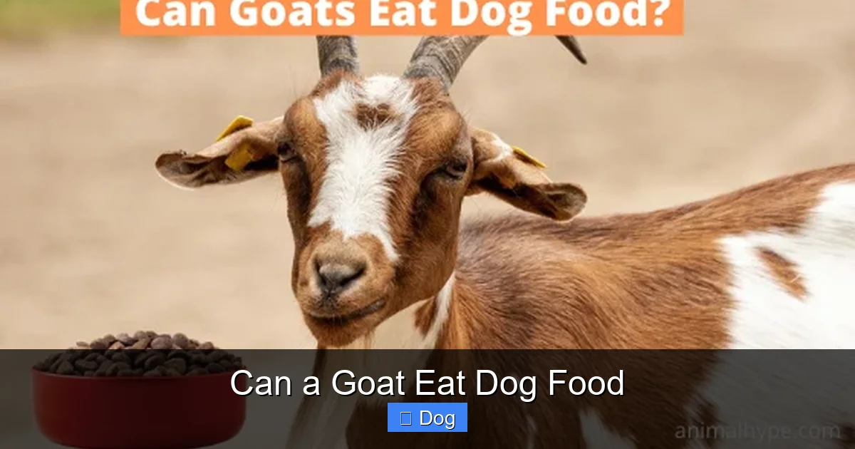 Can a Goat Eat Dog Food