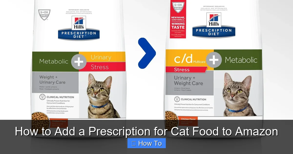 How to Add a Prescription for Cat Food to Amazon