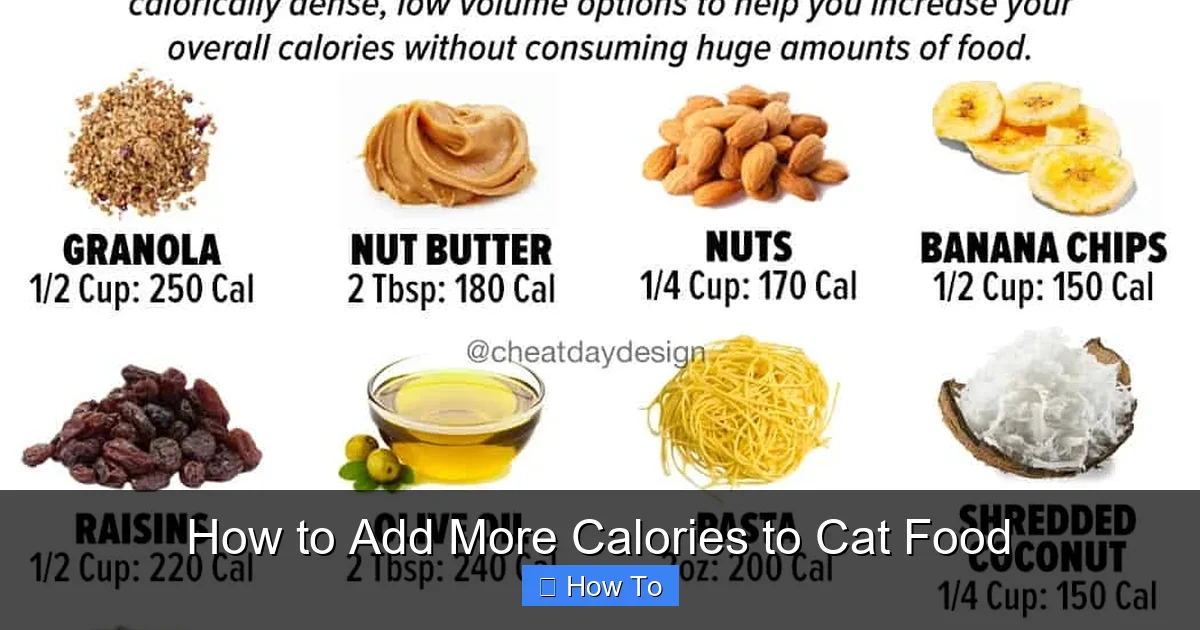How to Add More Calories to Cat Food