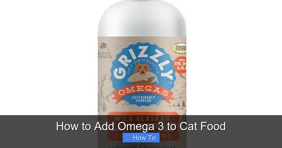 How to Add Omega 3 to Cat Food