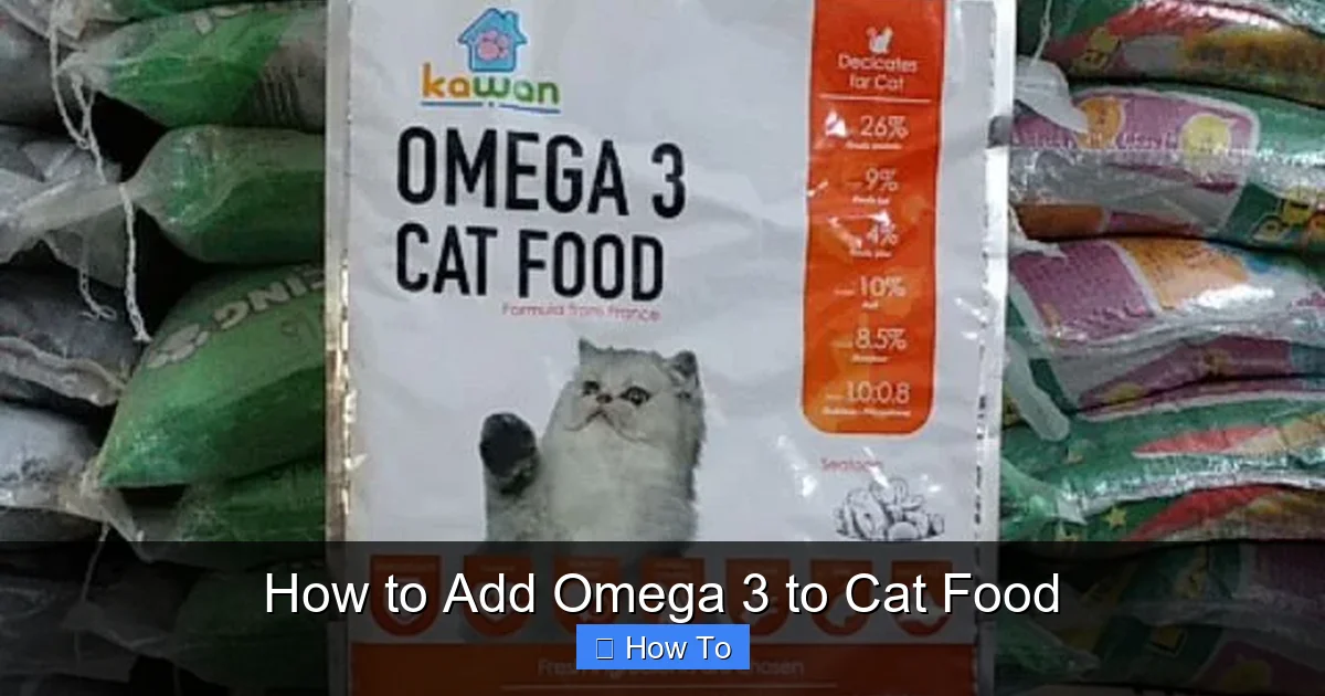 How to Add Omega 3 to Cat Food