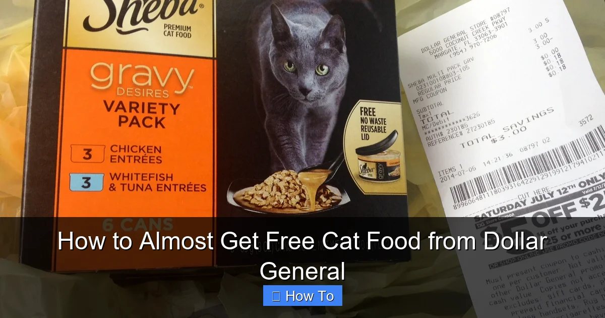 How to Almost Get Free Cat Food from Dollar General