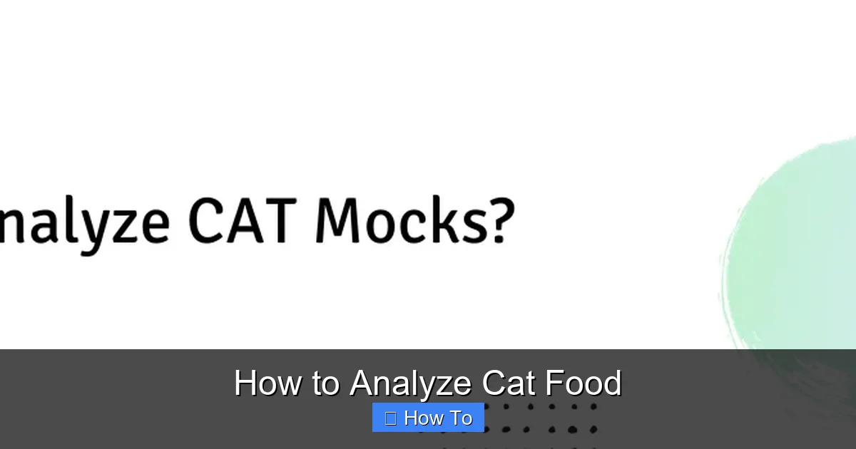 How to Analyze Cat Food