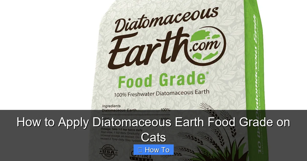 How to Apply Diatomaceous Earth Food Grade on Cats