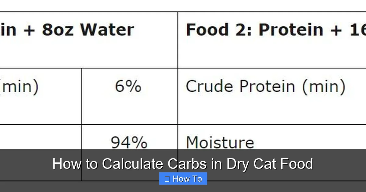 How to Calculate Carbs in Dry Cat Food