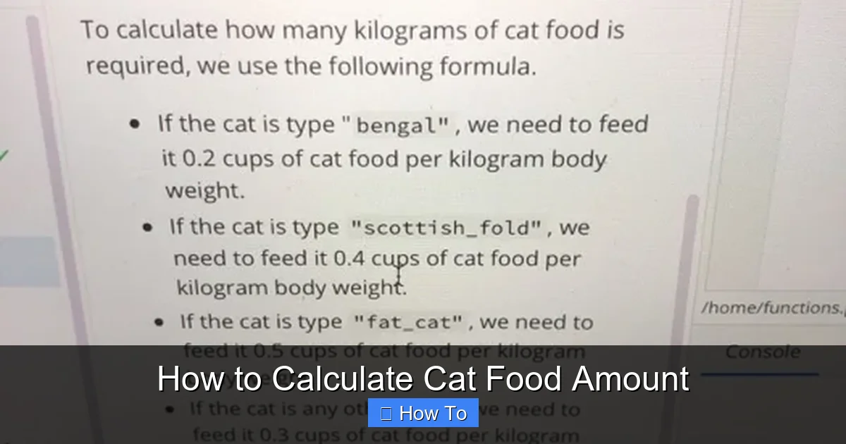 How to Calculate Cat Food Amount