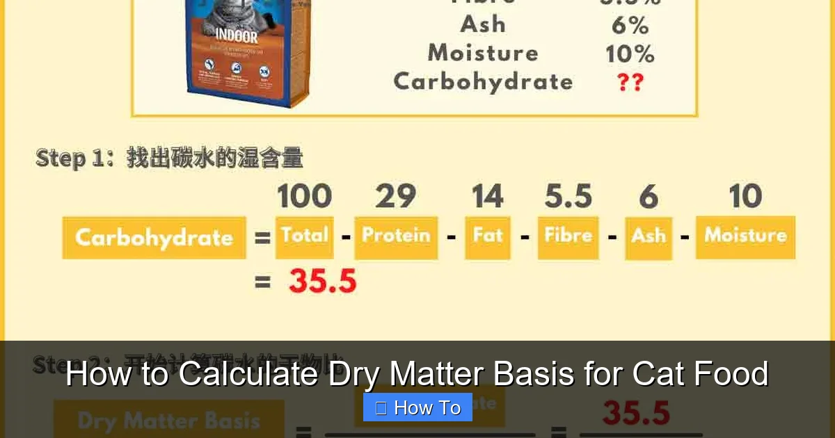 How to Calculate Dry Matter Basis for Cat Food