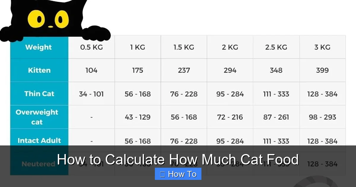 How to Calculate How Much Cat Food