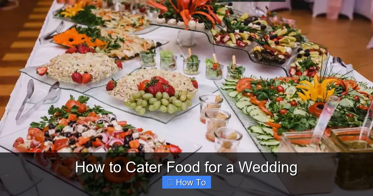 How to Cater Food for a Wedding