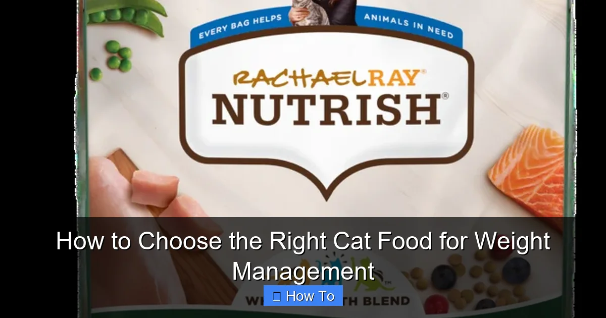 How to Choose the Right Cat Food for Weight Management
