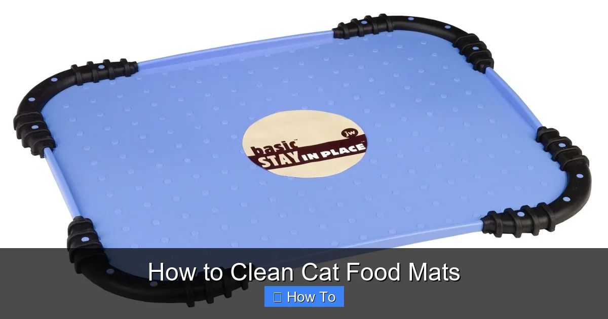 How to Clean Cat Food Mats