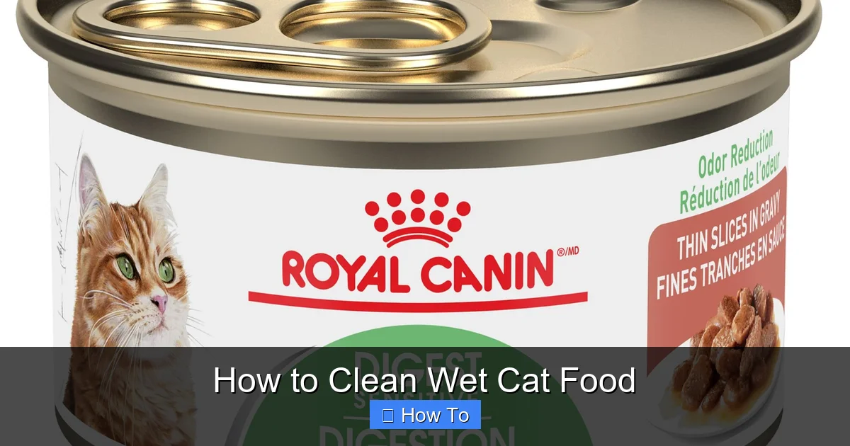 How to Clean Wet Cat Food