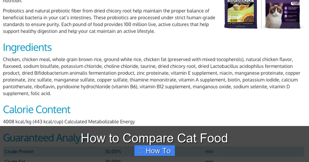 How to Compare Cat Food