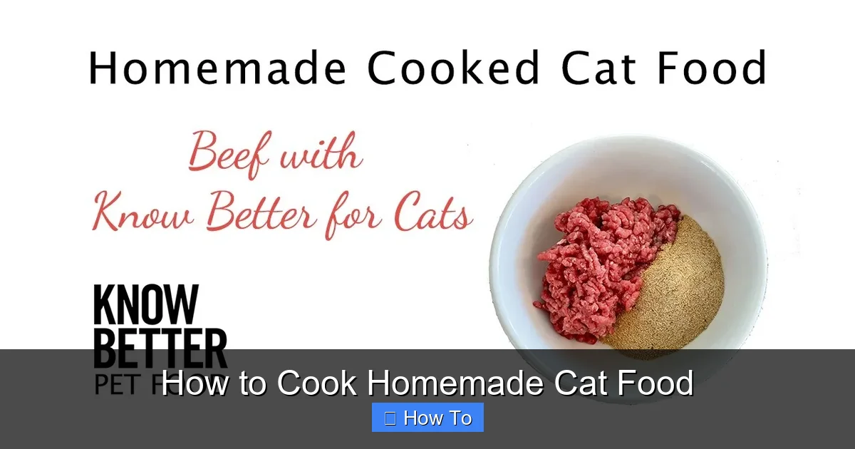 How to Cook Homemade Cat Food