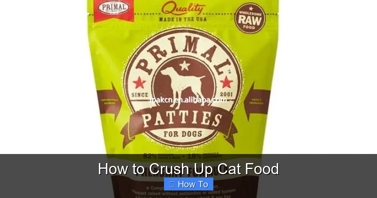 How to Crush Up Cat Food
