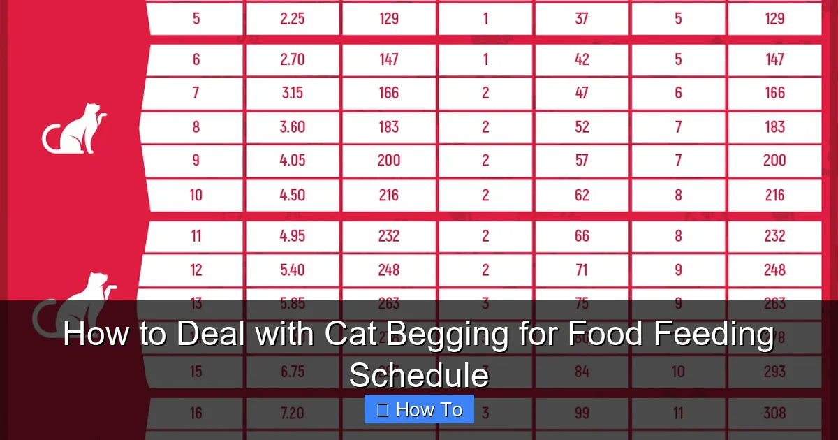 How to Deal with Cat Begging for Food Feeding Schedule
