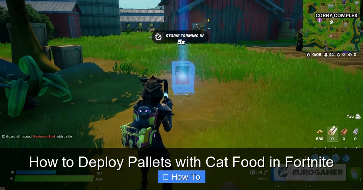How to Deploy Pallets with Cat Food in Fortnite