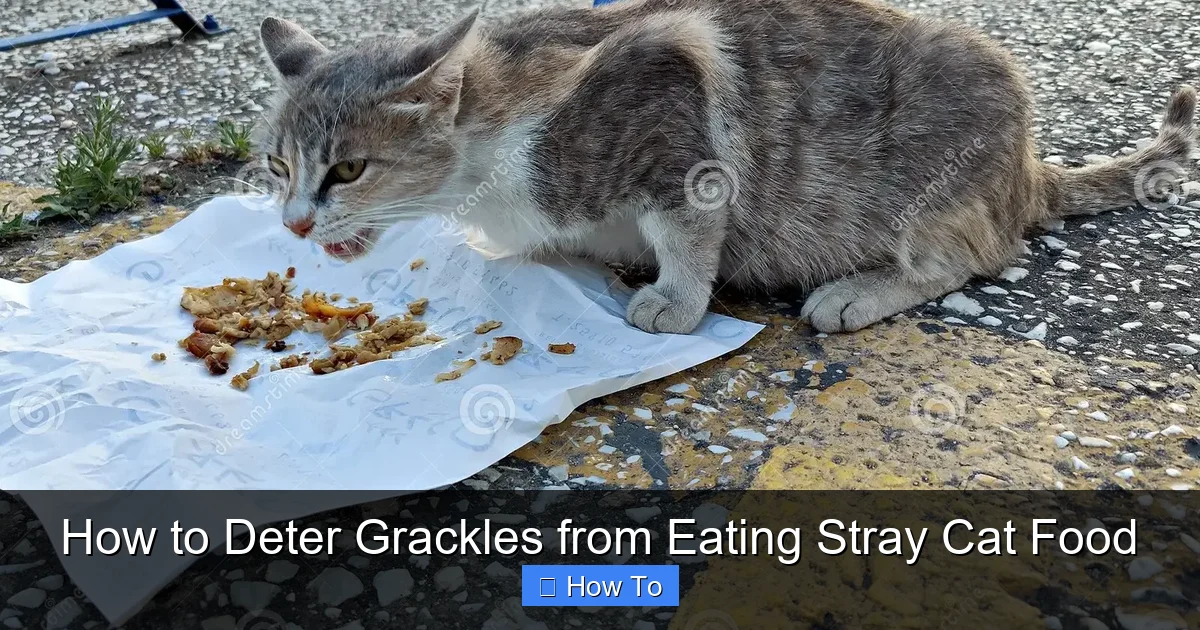 How to Deter Grackles from Eating Stray Cat Food