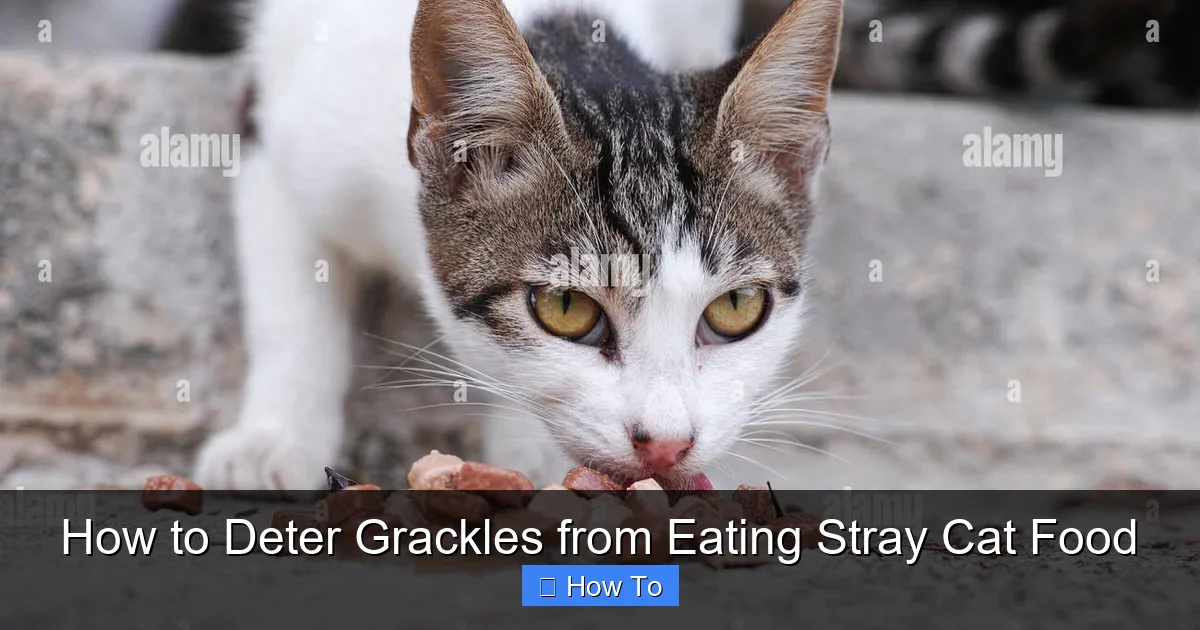 How to Deter Grackles from Eating Stray Cat Food
