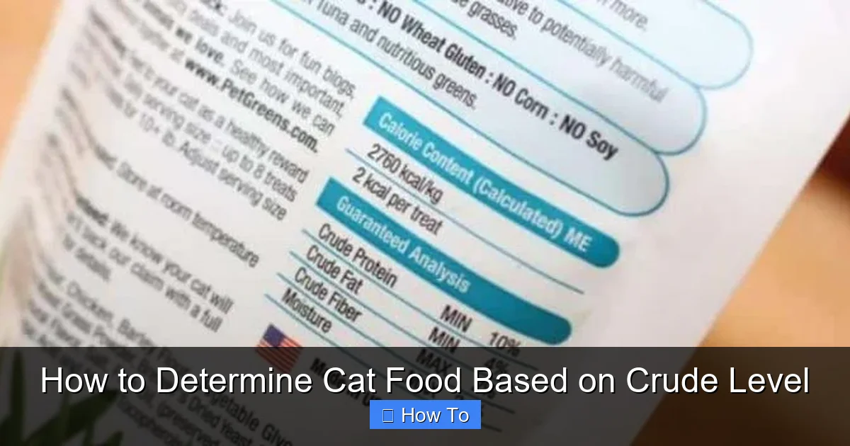 How to Determine Cat Food Based on Crude Level