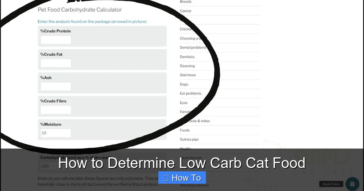 How to Determine Low Carb Cat Food