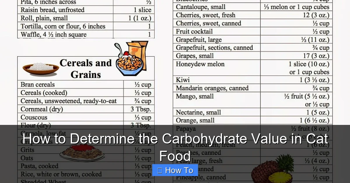 How to Determine the Carbohydrate Value in Cat Food