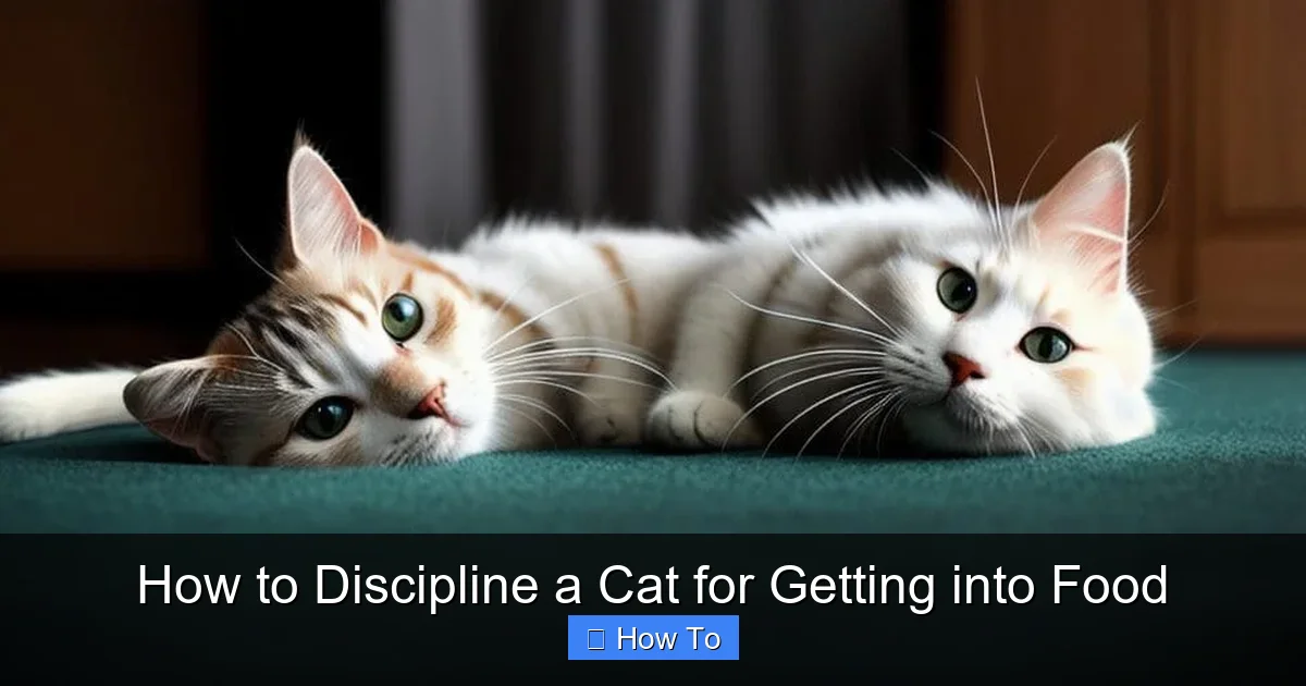 How to Discipline a Cat for Getting into Food