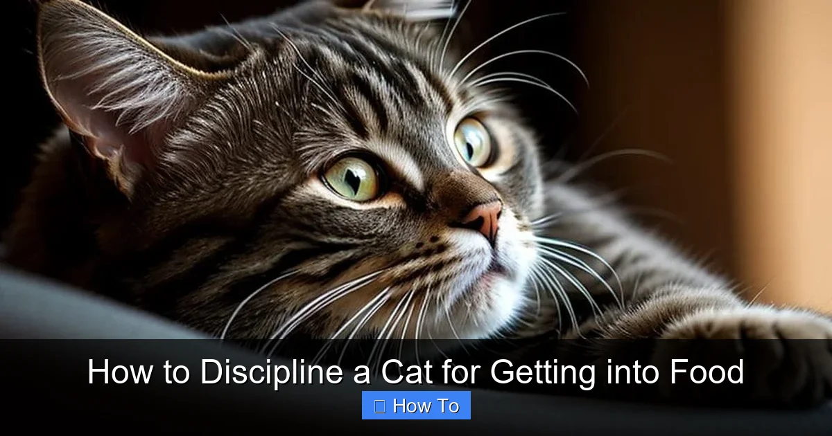 How to Discipline a Cat for Getting into Food