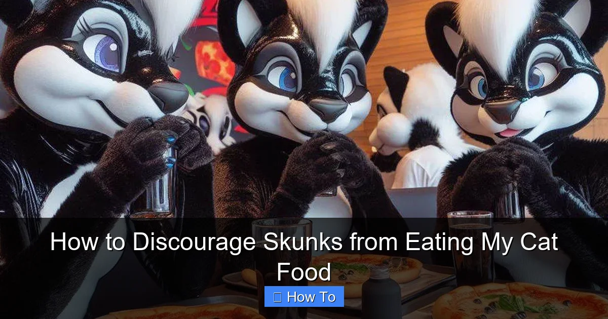 How to Discourage Skunks from Eating My Cat Food