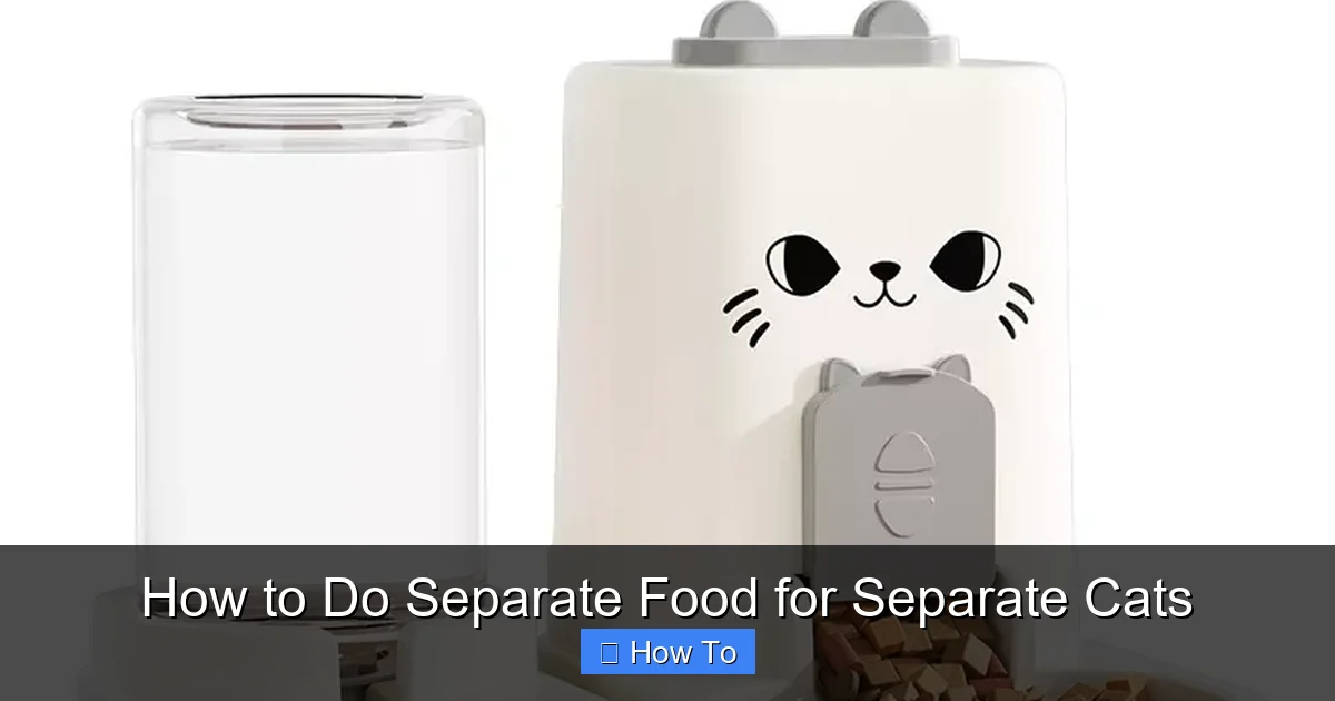 How to Do Separate Food for Separate Cats