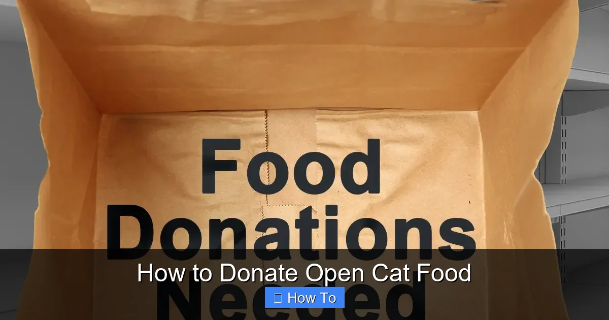 How to Donate Open Cat Food