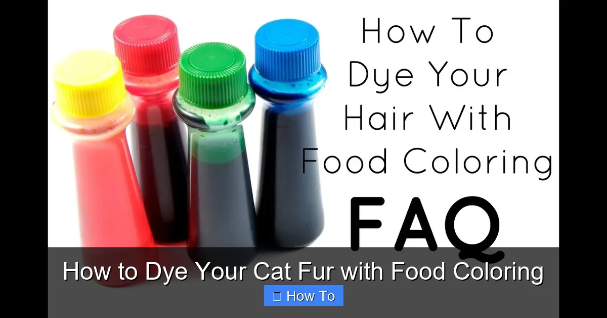 How to Dye Your Cat Fur with Food Coloring