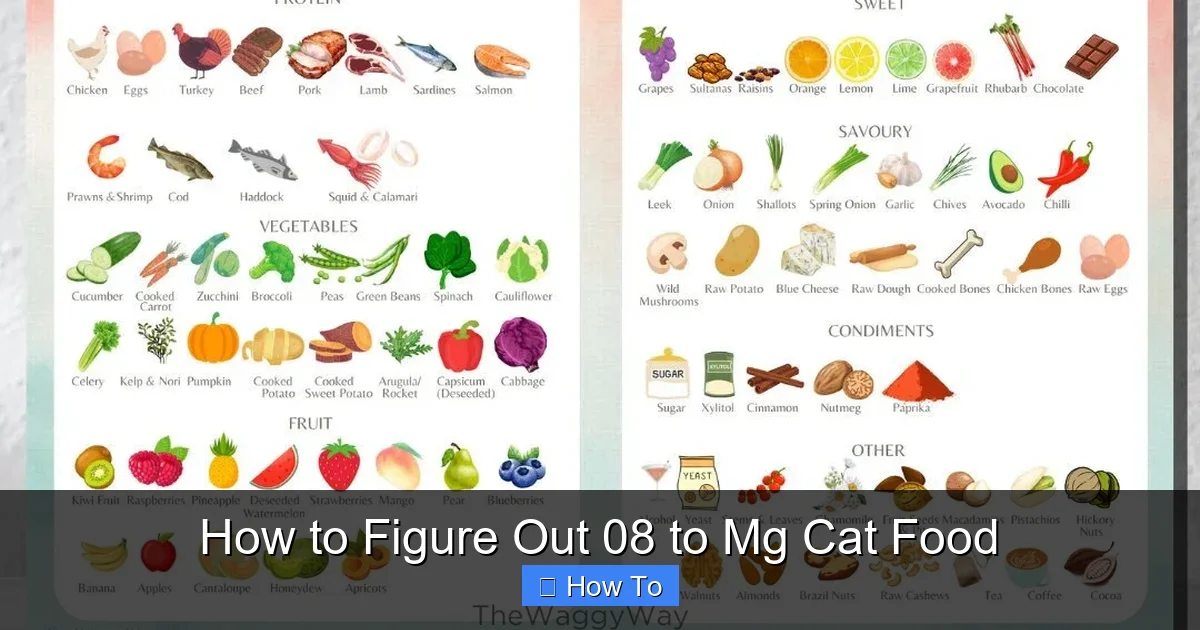 How to Figure Out 08 to Mg Cat Food
