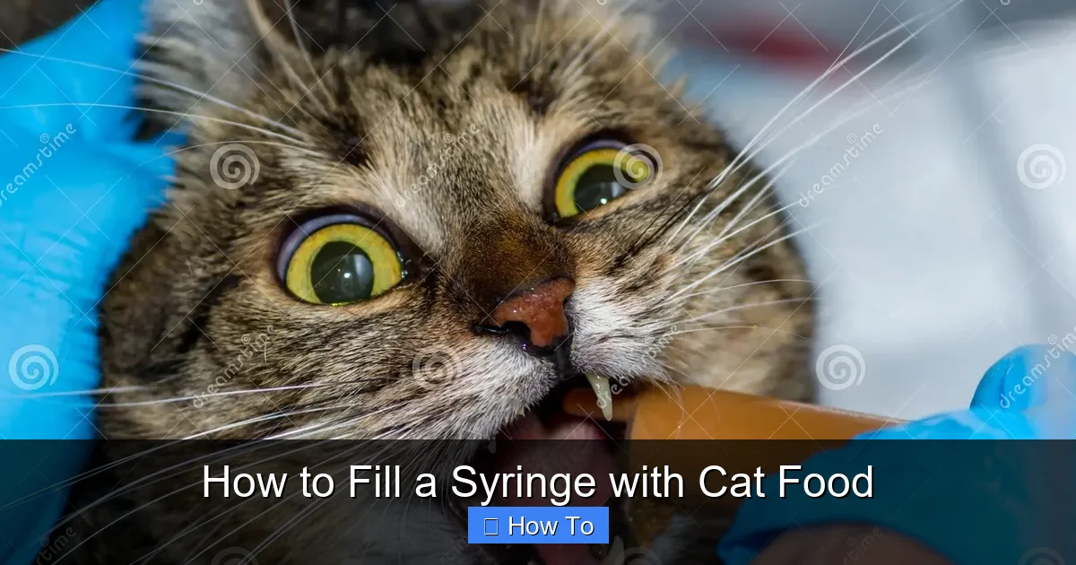 How to Fill a Syringe with Cat Food