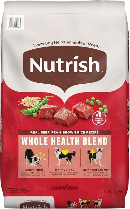 Real Beef, Pea, and Brown Rice Dry Dog Food – Whole Health Blend for A