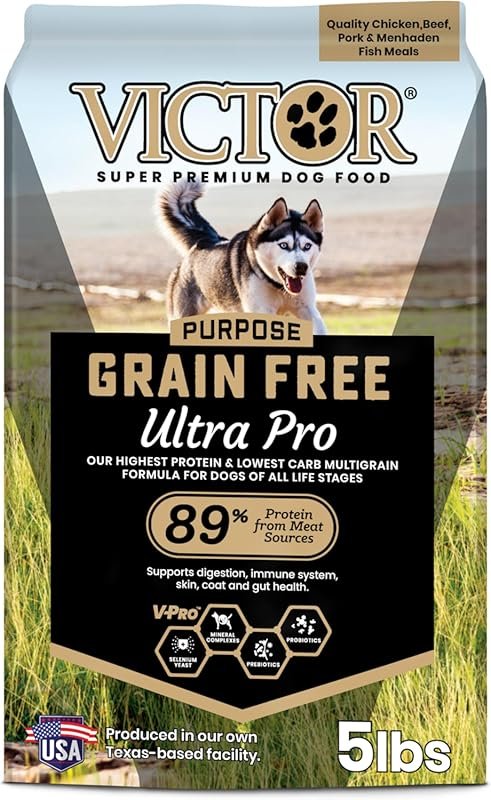 VICTOR Grain-Free High-Protein Dry Dog Food for Active Dogs, 42% Prote