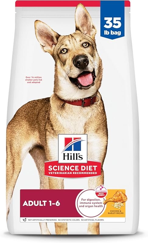 Hill's Science Diet Adult 1-6 Dry Dog Food with Chicken and Barley, 35