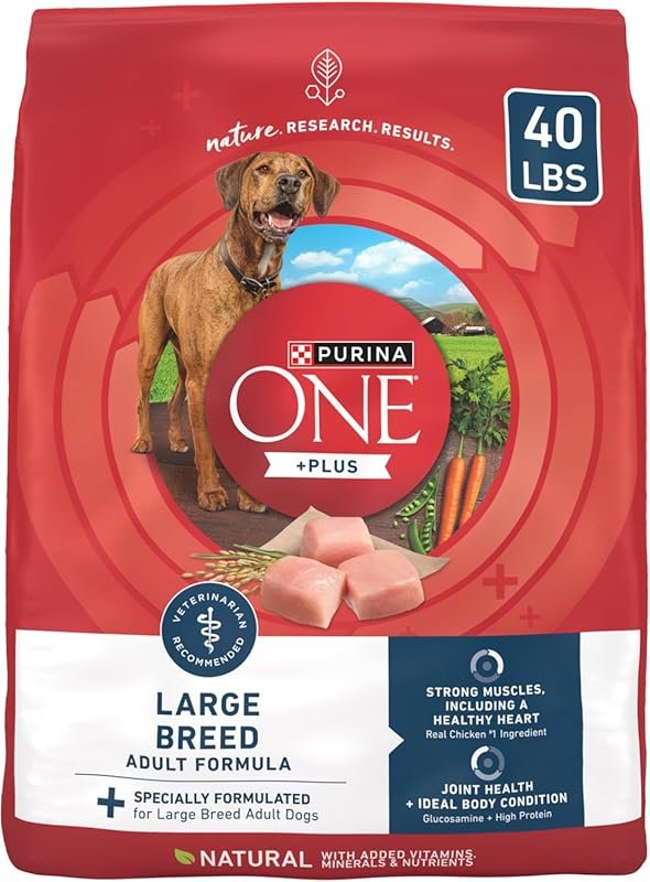 Purina ONE Large Breed Adult Dry Dog Food, Chicken Flavor, 40 lb Bag