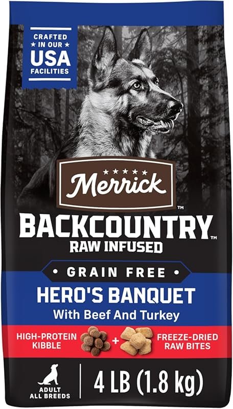 Merrick Backcountry Grain Free Dry Dog Food with Freeze Dried Raw Piec