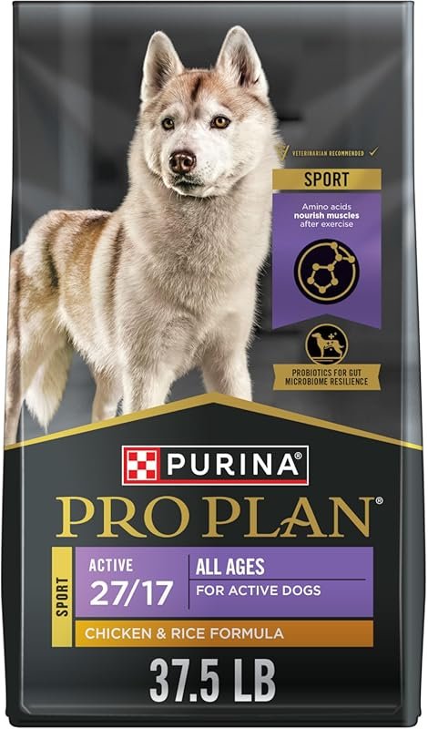 Purina Pro Plan Active High Protein Dry Dog Food with Chicken and Rice