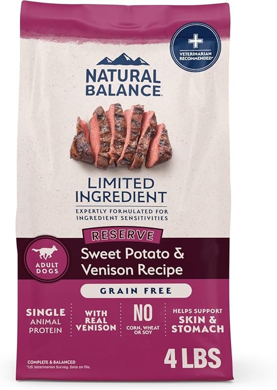Natural Balance Grain-Free Sweet Potato and Venison Dry Dog Food for A