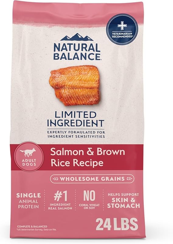 Natural Balance Limited Ingredient Salmon and Brown Rice Dog Food, 24-