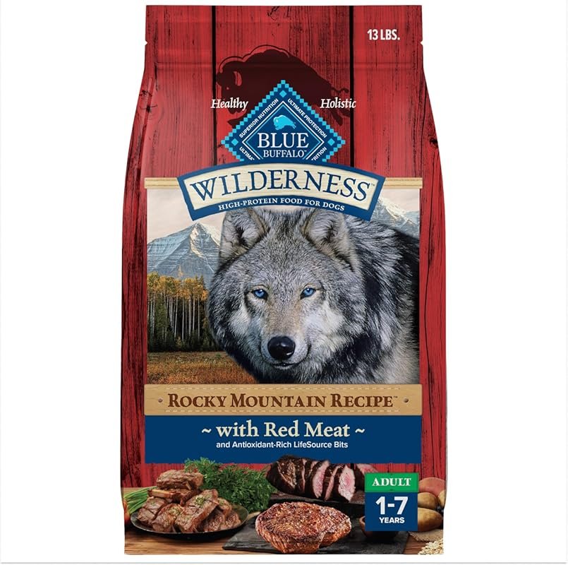 Blue Buffalo Wilderness High-Protein Dry Dog Food with Red Meat and Gr