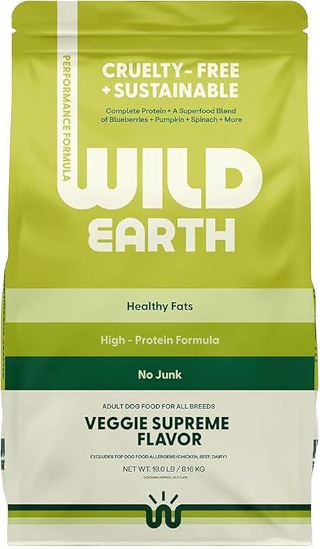 Wild Earth Vegan Dry Dog Food Performance Formula | Plant-Based Vegeta